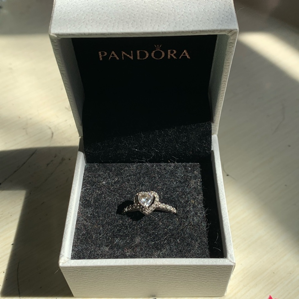 Pandora elevated heart ring